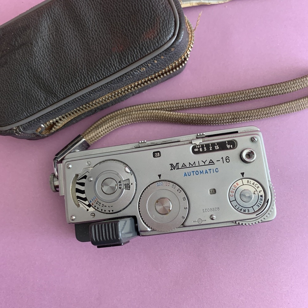 Vintage Mamiya 16 Automatic Subminiature Spy Viewfinder Camera Sekor 2.8/25mm